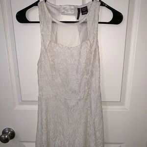 Cream mid length lace dress